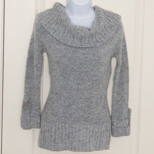 Max Off the shoulder grey knitted sweater